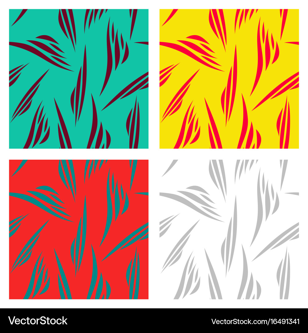 Assembly of patterns in striped style vector image