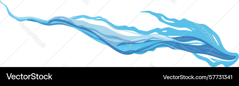 Azure fluid wave dynamic abstract water motion Vector Image