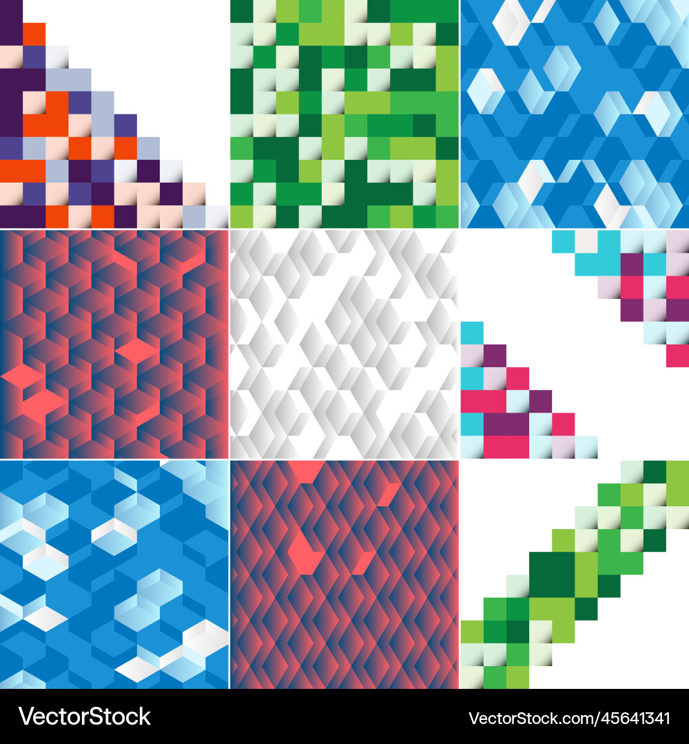 Blue mosaic pattern with a color gradient Blue mosaic pattern with a color gradient Vector Image