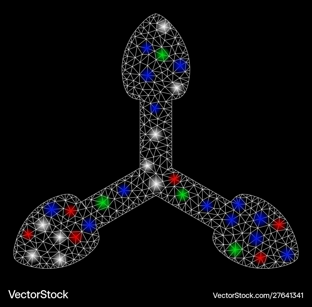 Bright mesh 2d 3d axis arrows with flare spots Bright mesh 2d 3d axis arrows with flare spots vector image