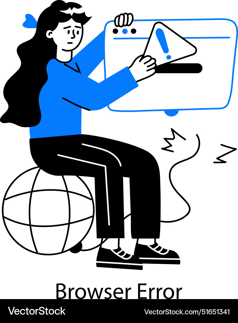Browser error Vector Image