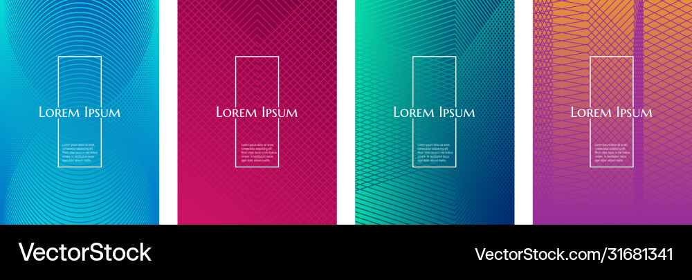 Colorful gradient minimal geometric line pattern Colorful gradient minimal geometric line pattern vector image