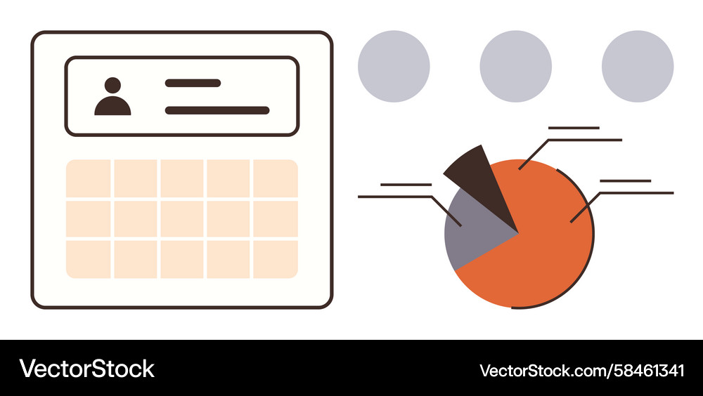 Dashboard Calendar & Analytics Overview Vector Image