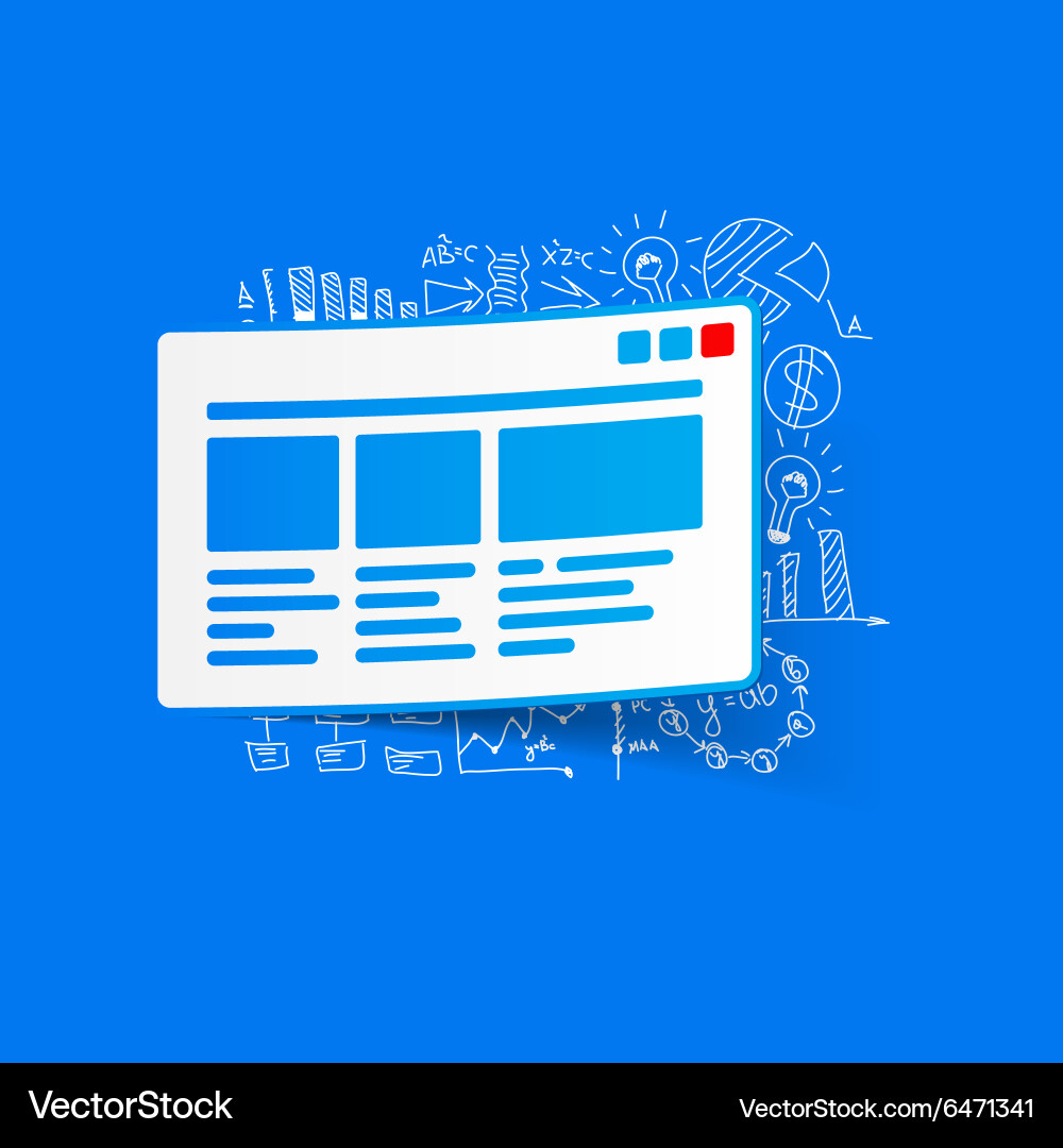 Drawing business formulas interface vector image