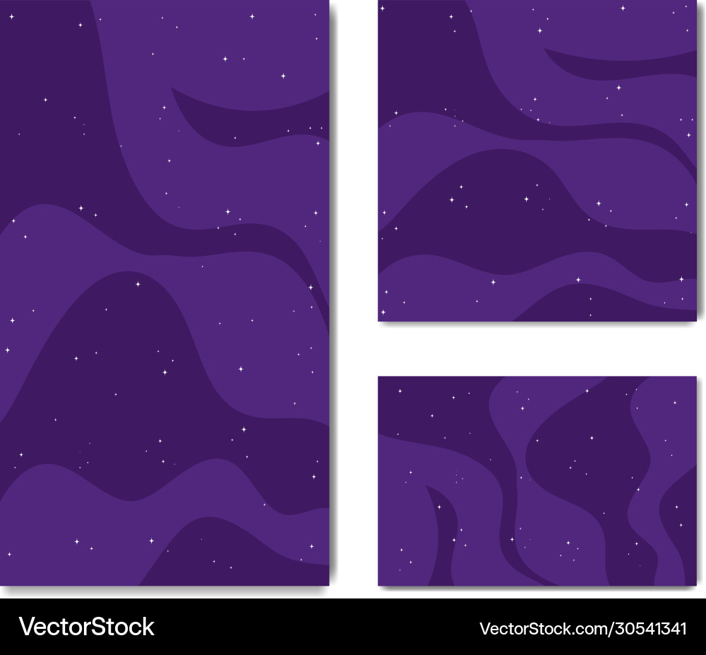 Horizontal vertical square space background set Horizontal vertical square space background set Vector Image