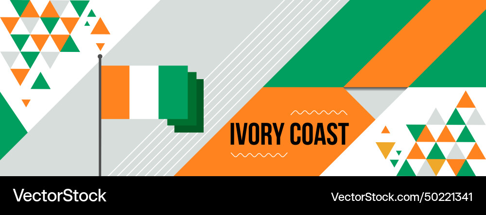 Ivory coast national or independence day banner Ivory coast national or independence day banner vector image