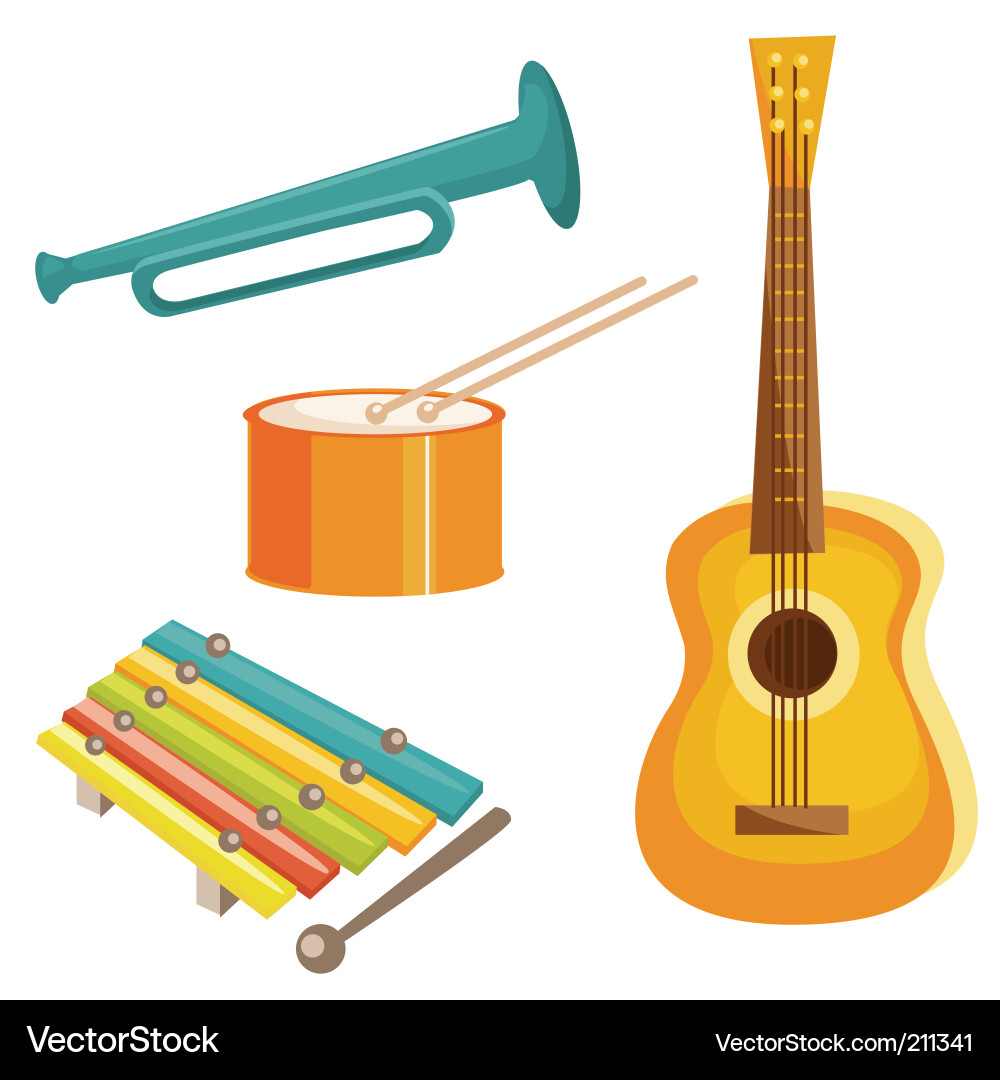 Musical Instrument Collection Royalty Free Vector Image