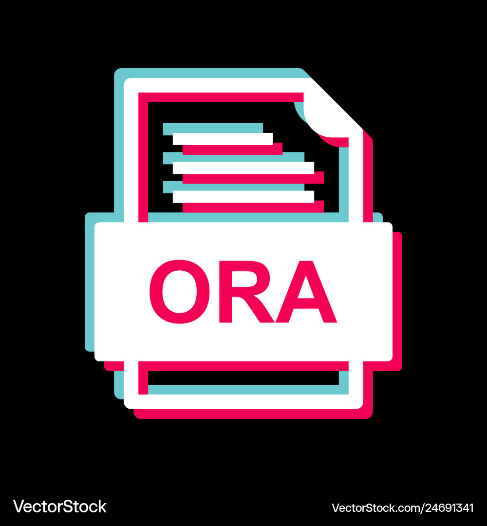Ora file document icon Vector Image