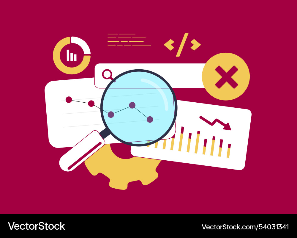 Seo mistakes like keyword stuffing duplicate vector image