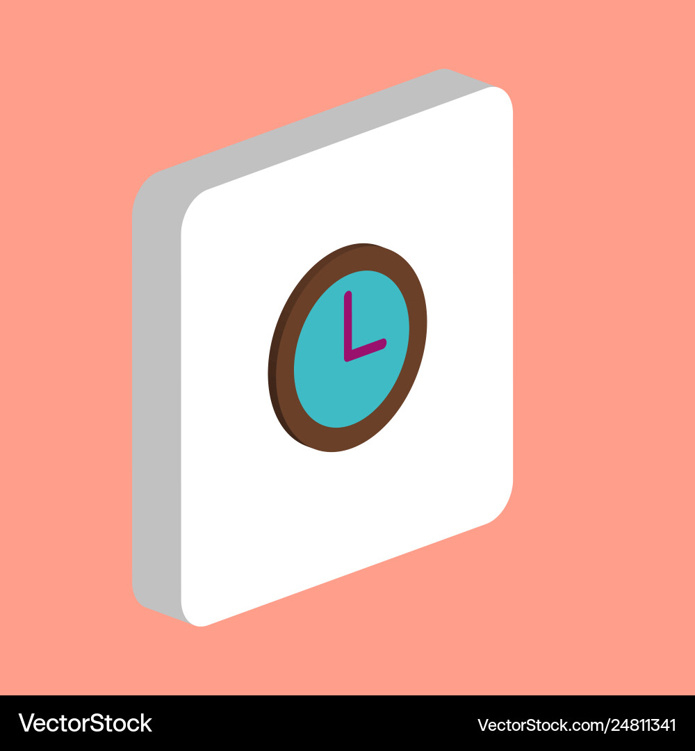 Time clock computer symbol Time clock computer symbol vector image