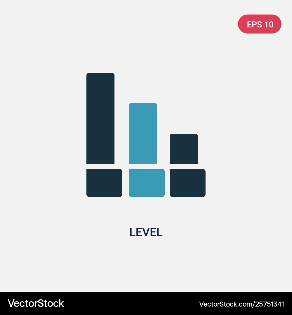 Two color level icon from user interface concept Two color level icon from user interface concept Vector Image