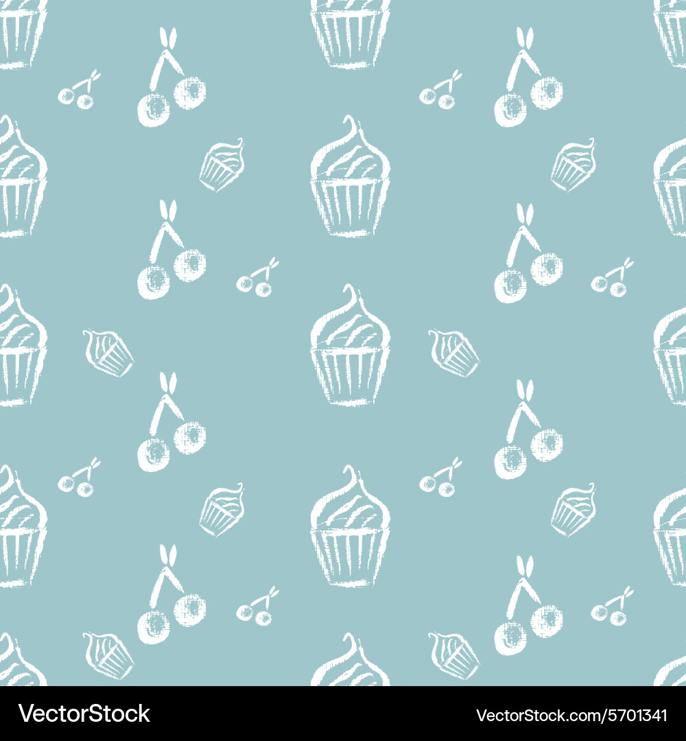 Vintage bakery hand drawn seamless pattern Vector Image