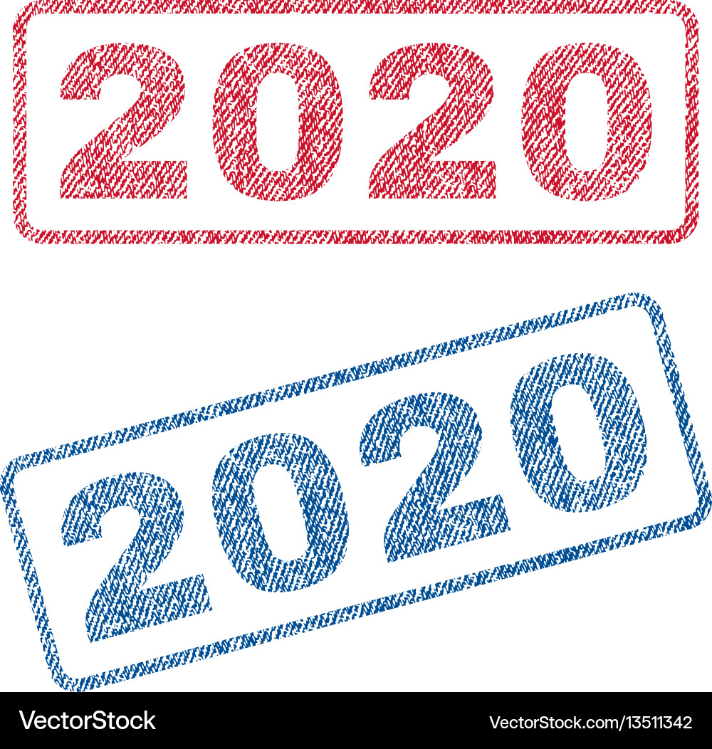 2020 textile stamps Vector Image
