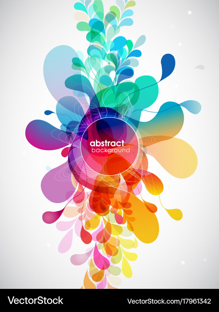 Abstract colored flower background with circles Vector Image