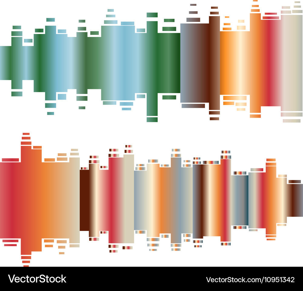 Abstract colorful gradient indicator set vector image