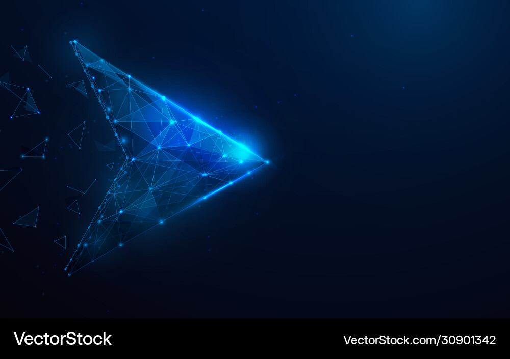 Abstract Particle Arrows Low Poly vector image