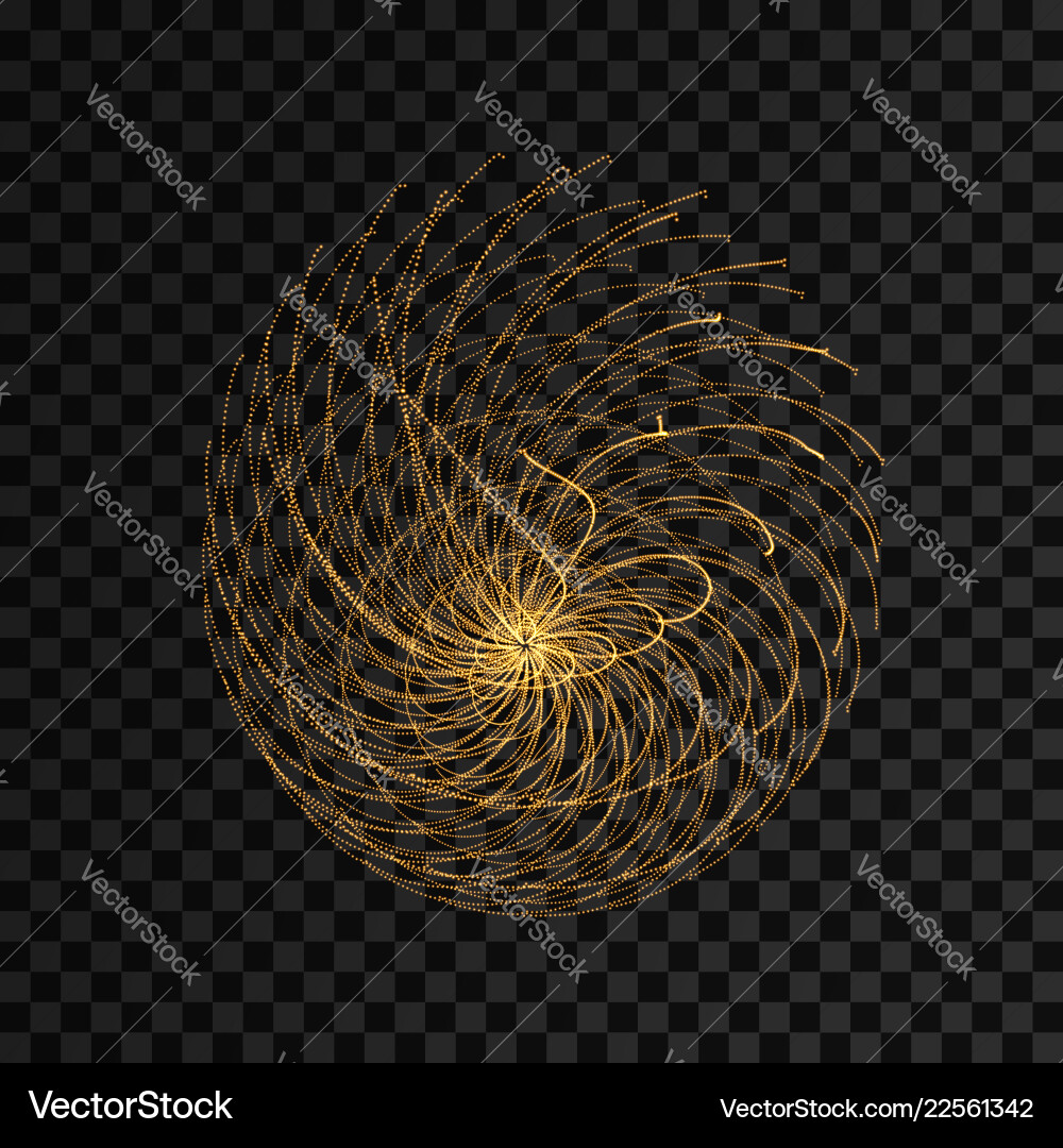 Array with dynamic particles 3d futuristic Vector Image