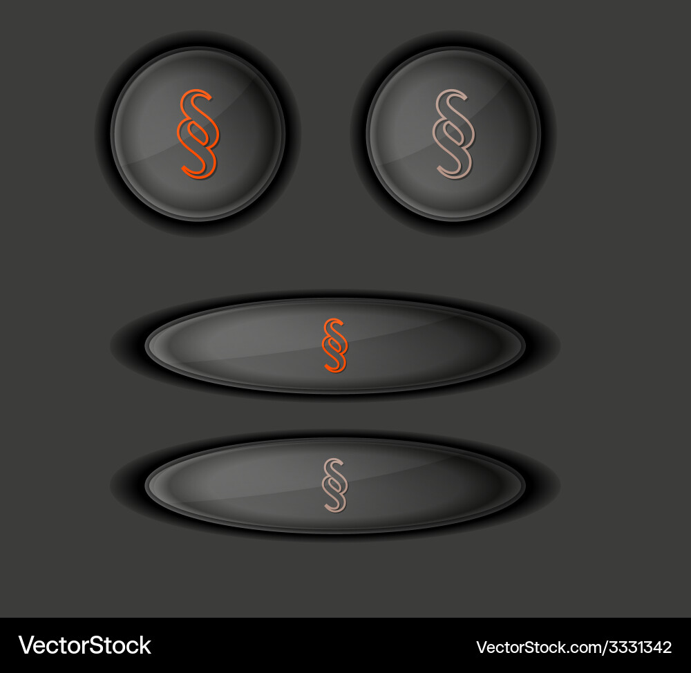 Button with paragraph Vector Image