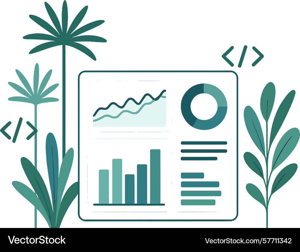 Data visualization dashboard Data visualization dashboard vector image