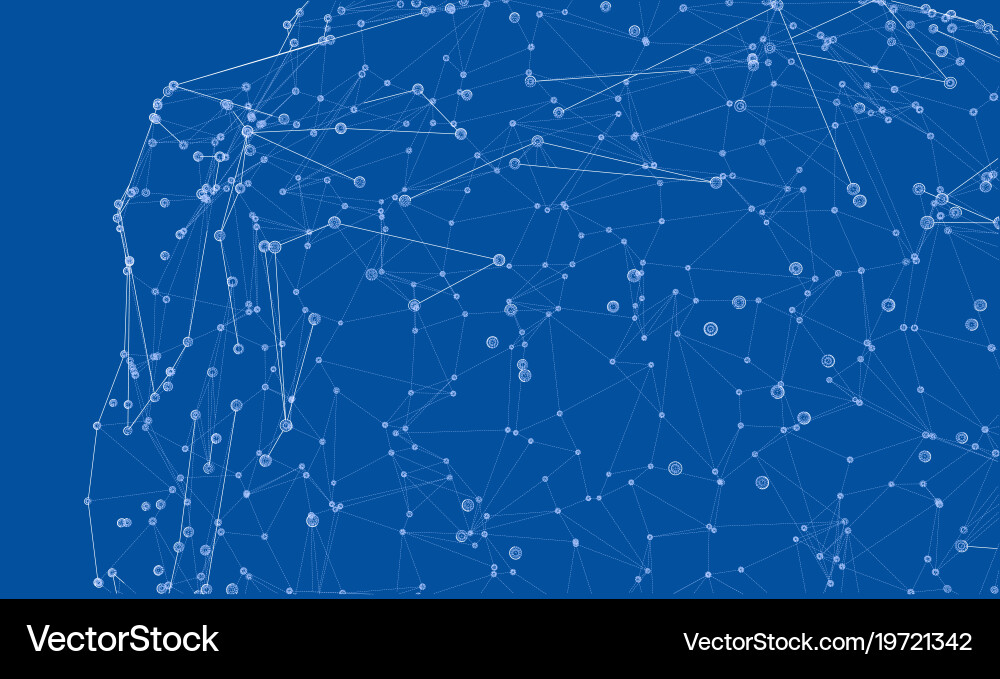Global network connections with points and lines Vector Image