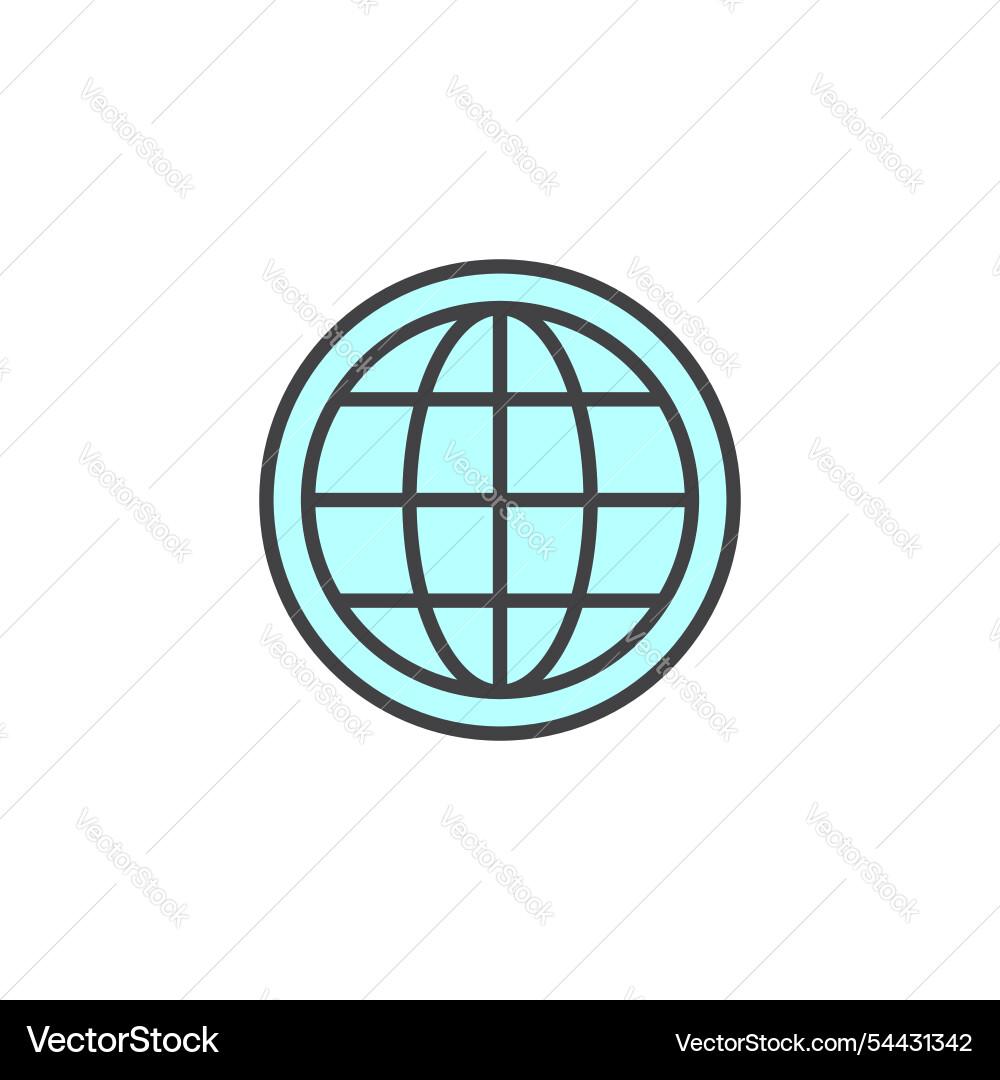 Internet icon in colored version Vector Image
