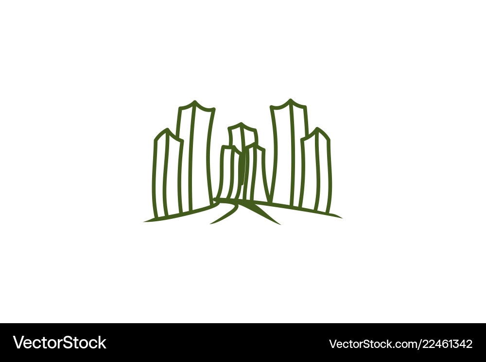Mono line city city logo inspiration isoliert Mono line city city logo inspiration isoliert vektorbild