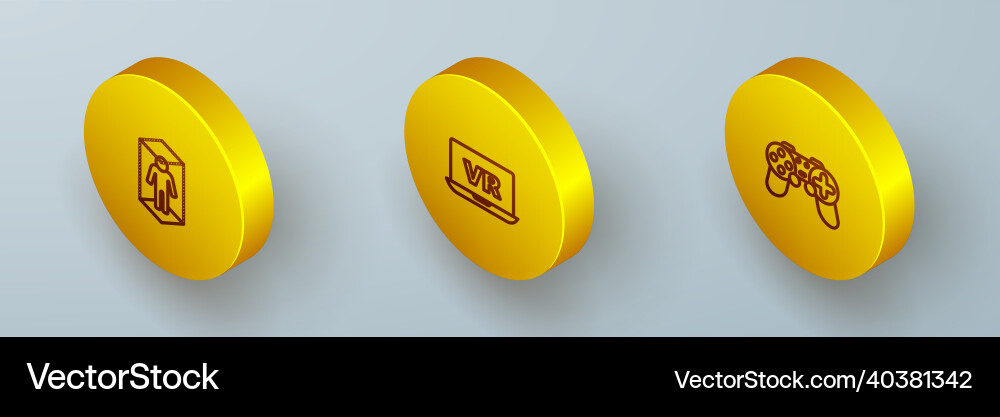 Set isometric line 3d modeling virtual reality Set isometric line 3d modeling virtual reality Vector Image