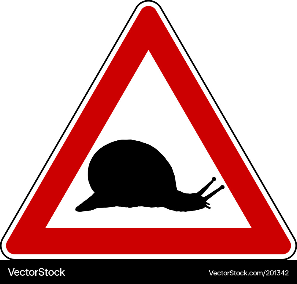Slug warning Vector Image