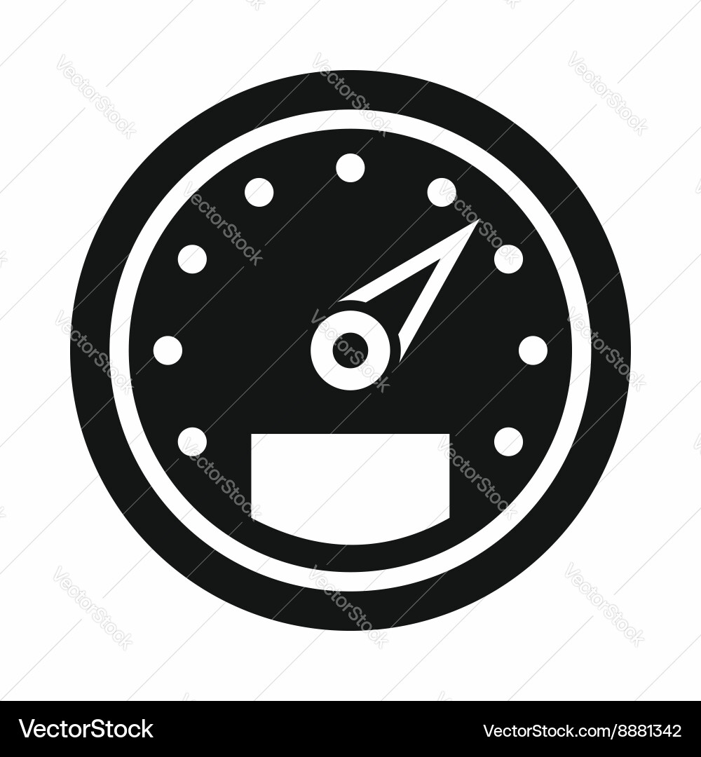 Speedometer icon in simple style Vector Image