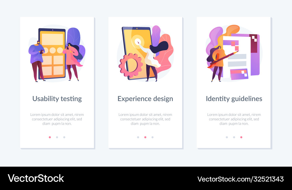 App creation interface template App creation interface template Vector Image