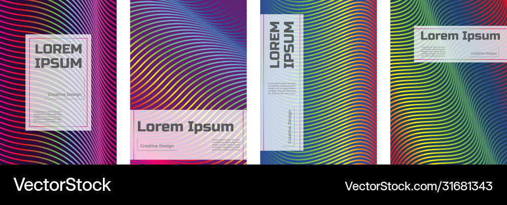 Colorful gradient minimal geometric line pattern Colorful gradient minimal geometric line pattern vector image