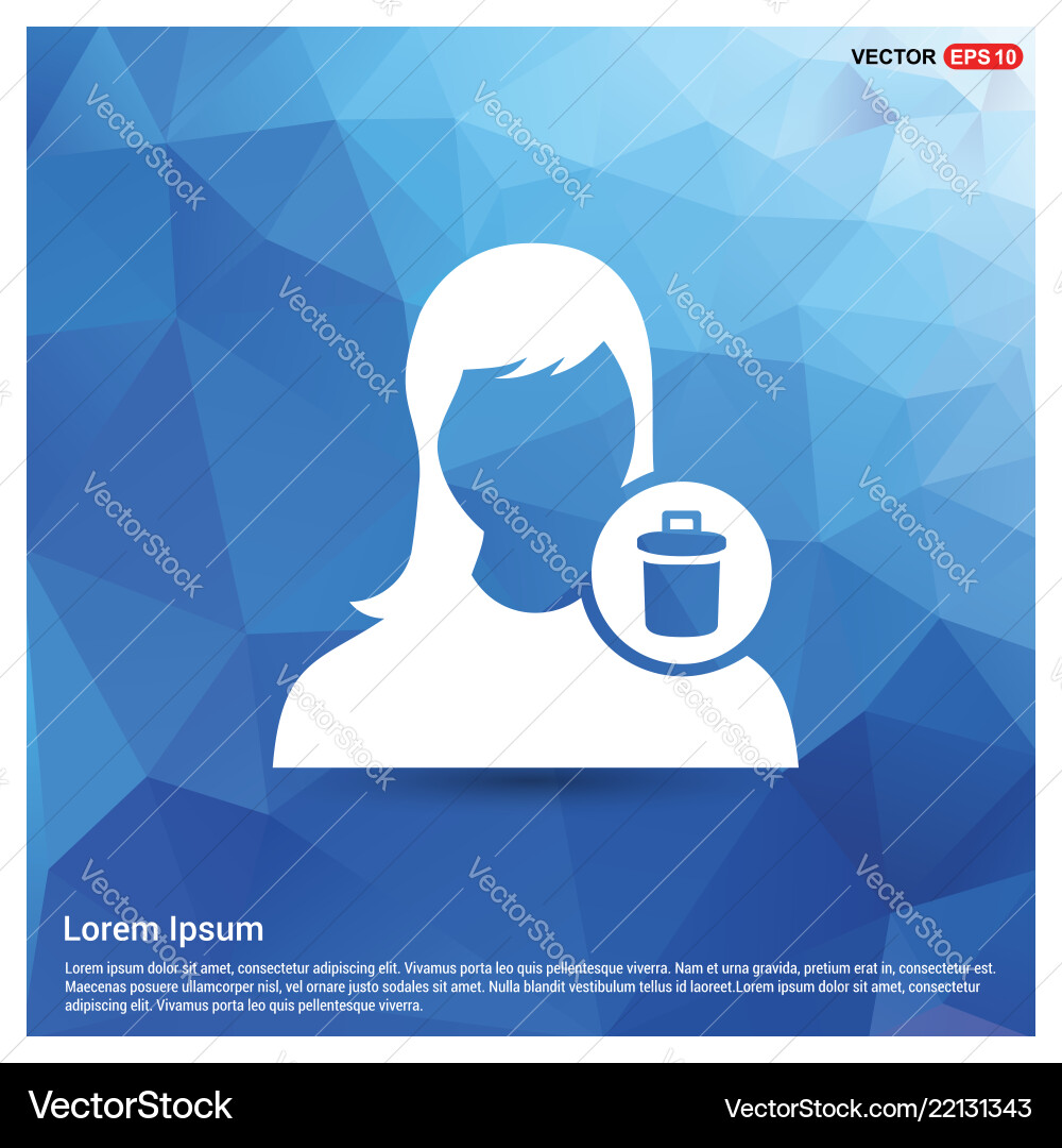 Delete user icon vector image