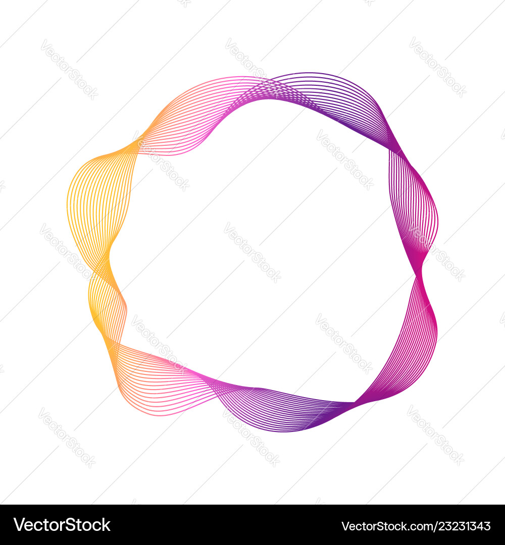 Dynamic blend ring shape abstract modern graphic Dynamic blend ring shape abstract modern graphic Vector Image