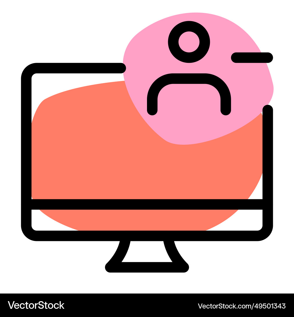 Erasing a user account from the desktop vector image
