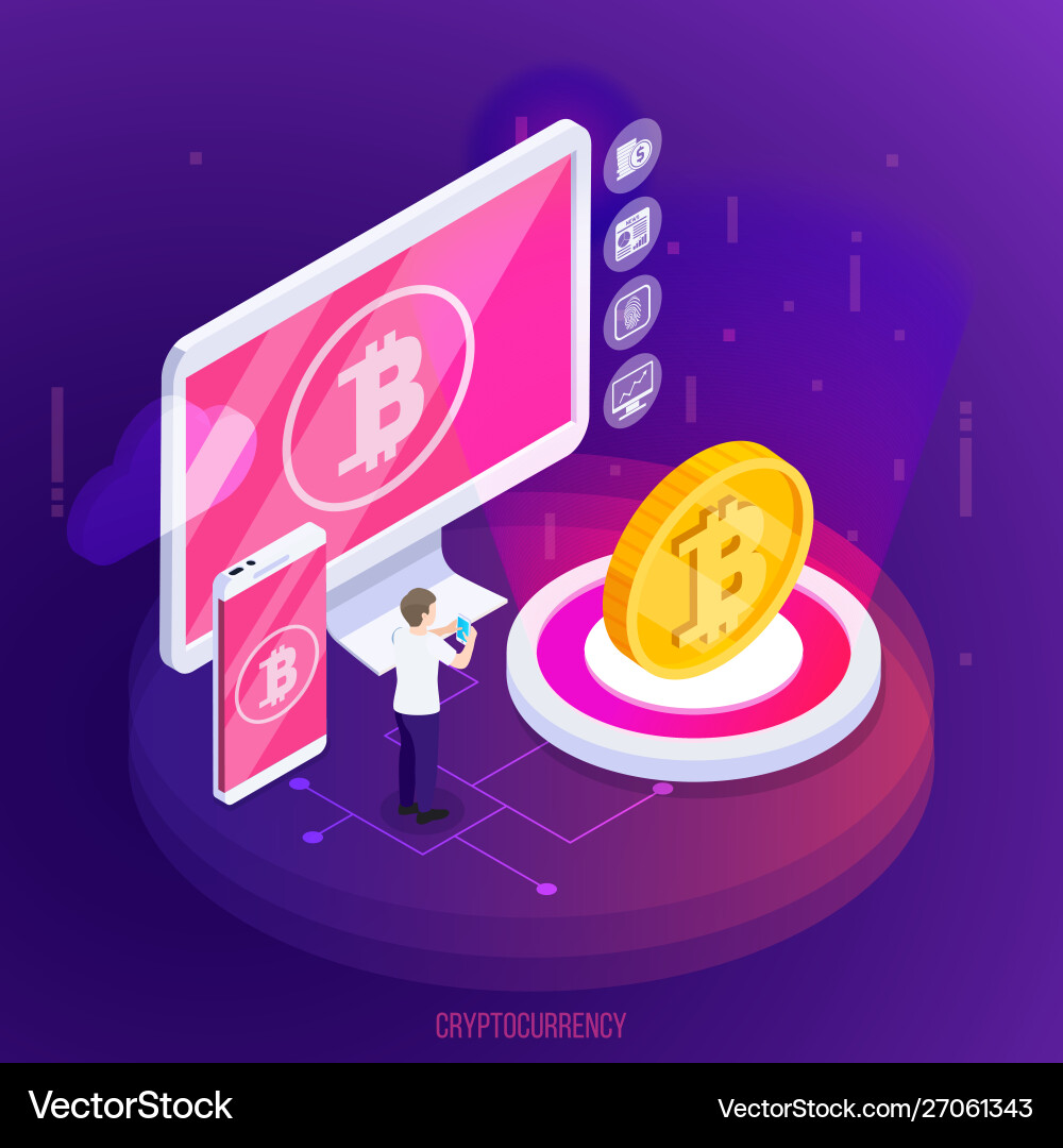 Financial technology crypto currency composition – Royalty-Free Vector |  VectorStock