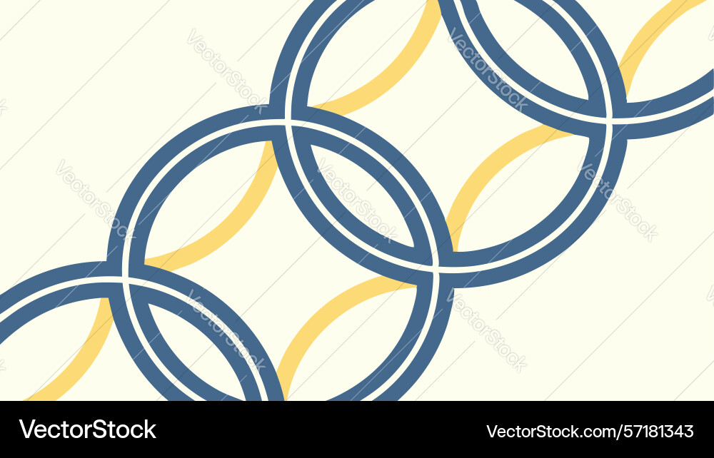 Interlocking circles abstract pattern design vector image