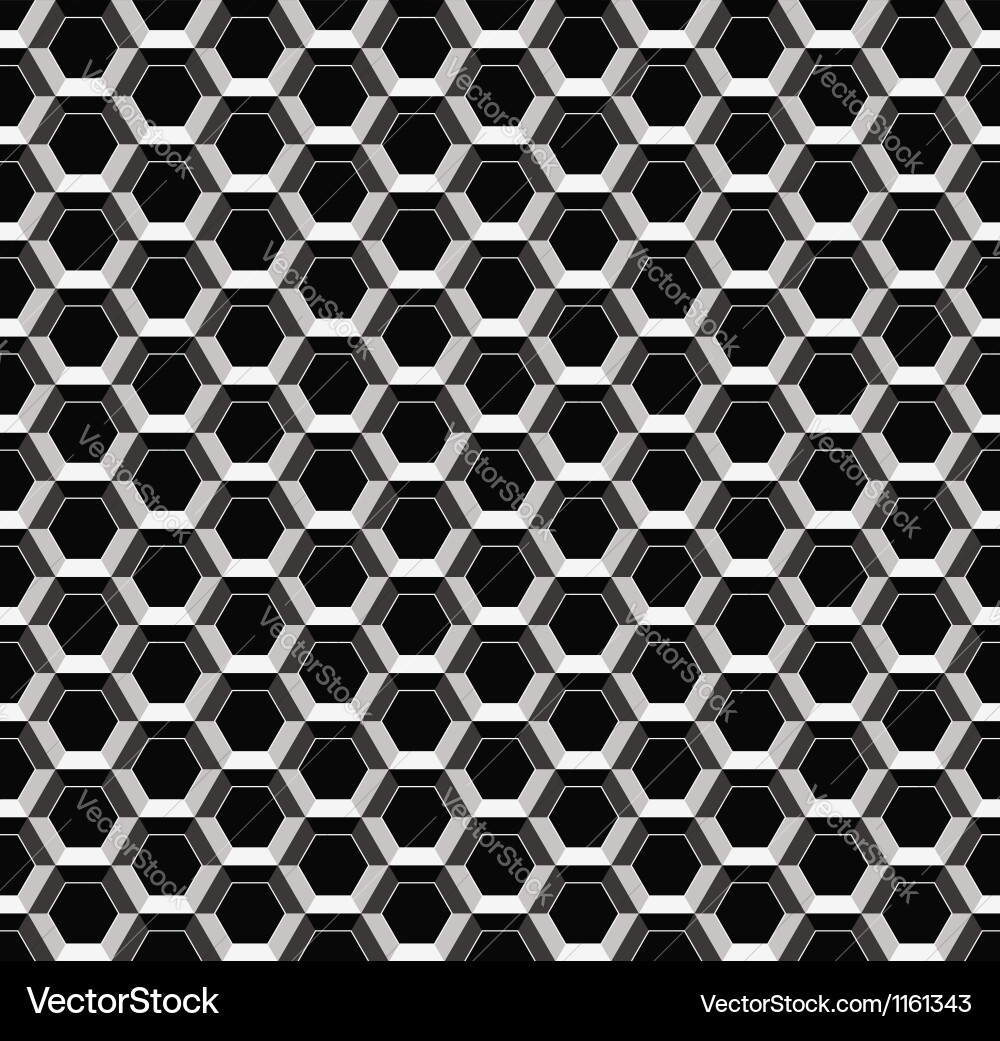 Metallic Hexagonal Grid Pattern Vector Image