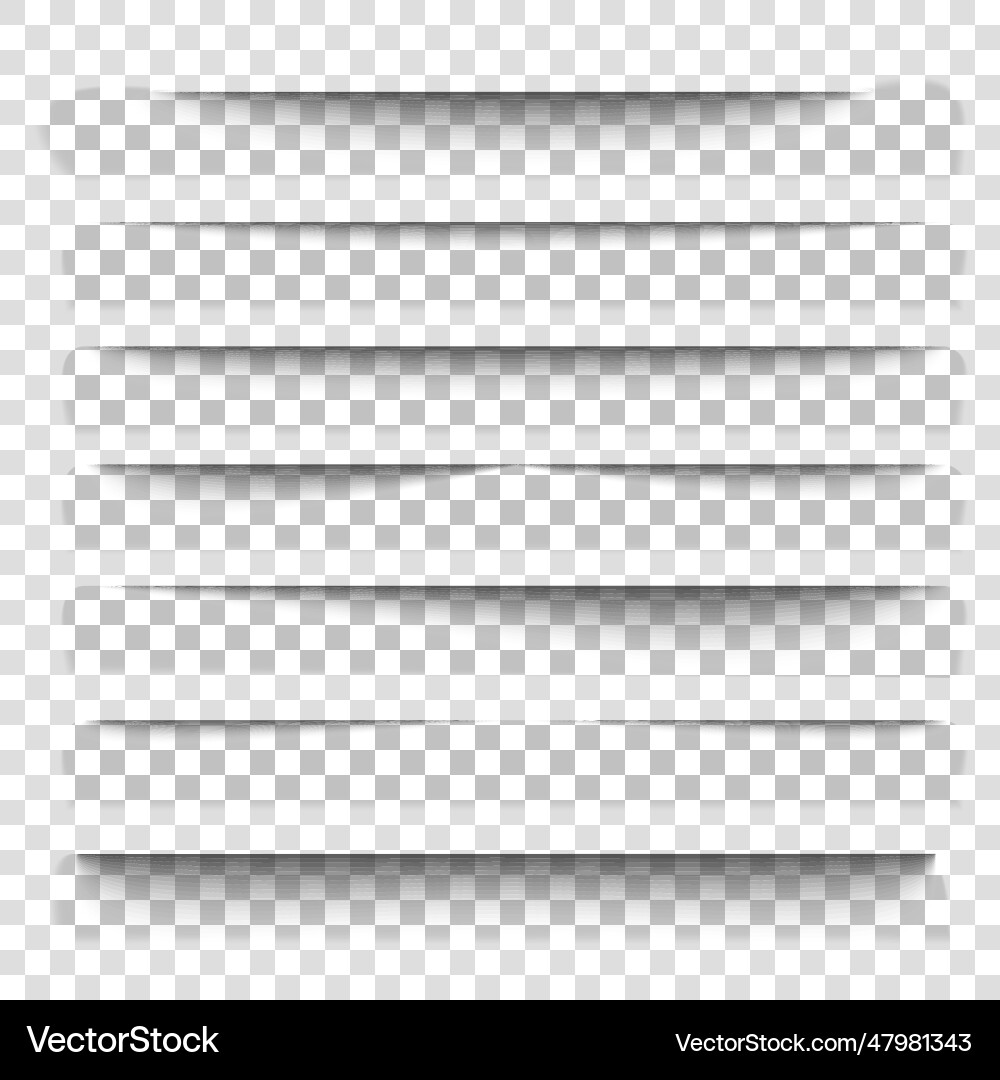 Paper sheet shadow effect 3d line edge shape Paper sheet shadow effect 3d line edge shape vector image