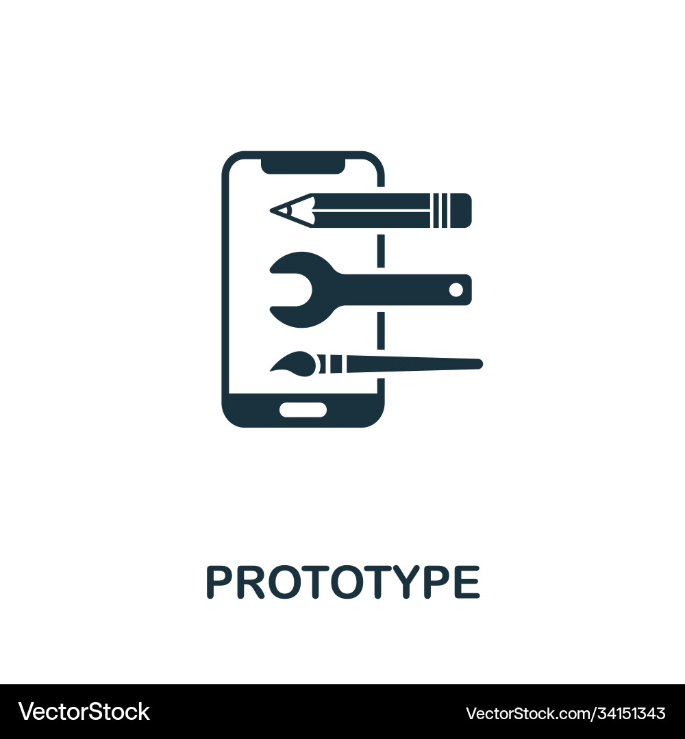 Prototype icon simple element from app Prototype icon simple element from app vector image