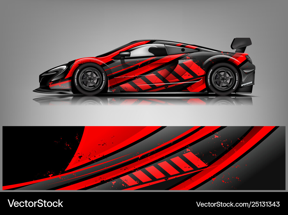 Racing Car Stripe Wrap Vector Image