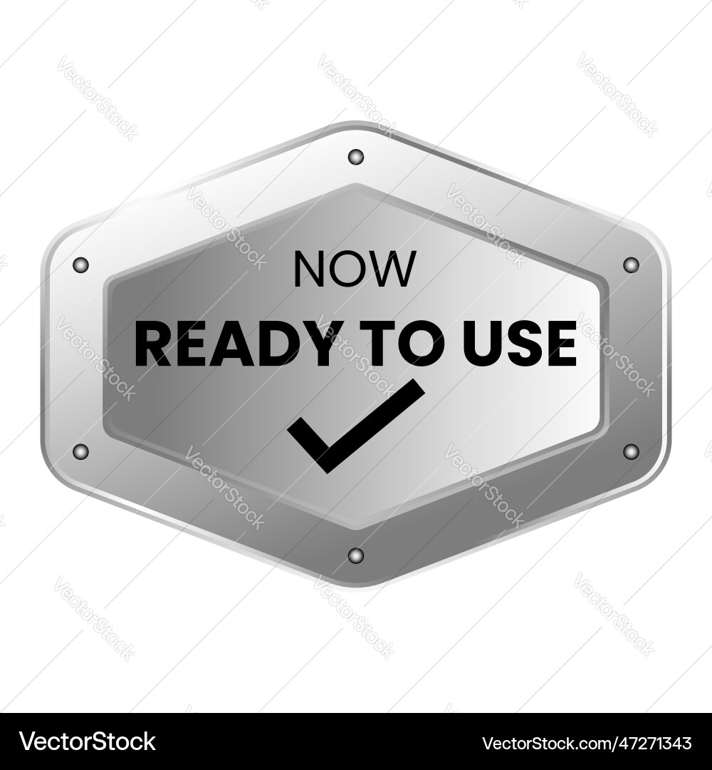 Ready to use badge serve easy Vector Image