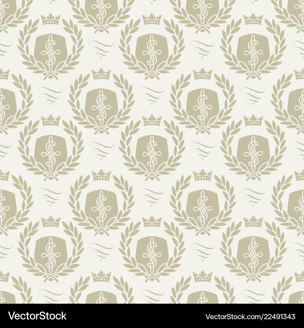 Seamless pattern crest vector image