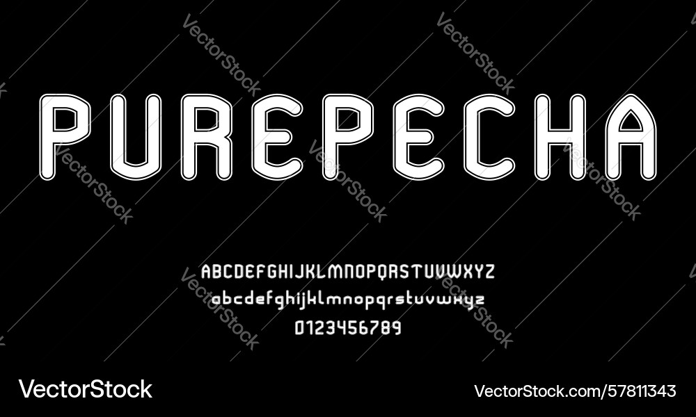 Set of alphabets font letters and numbers vector image