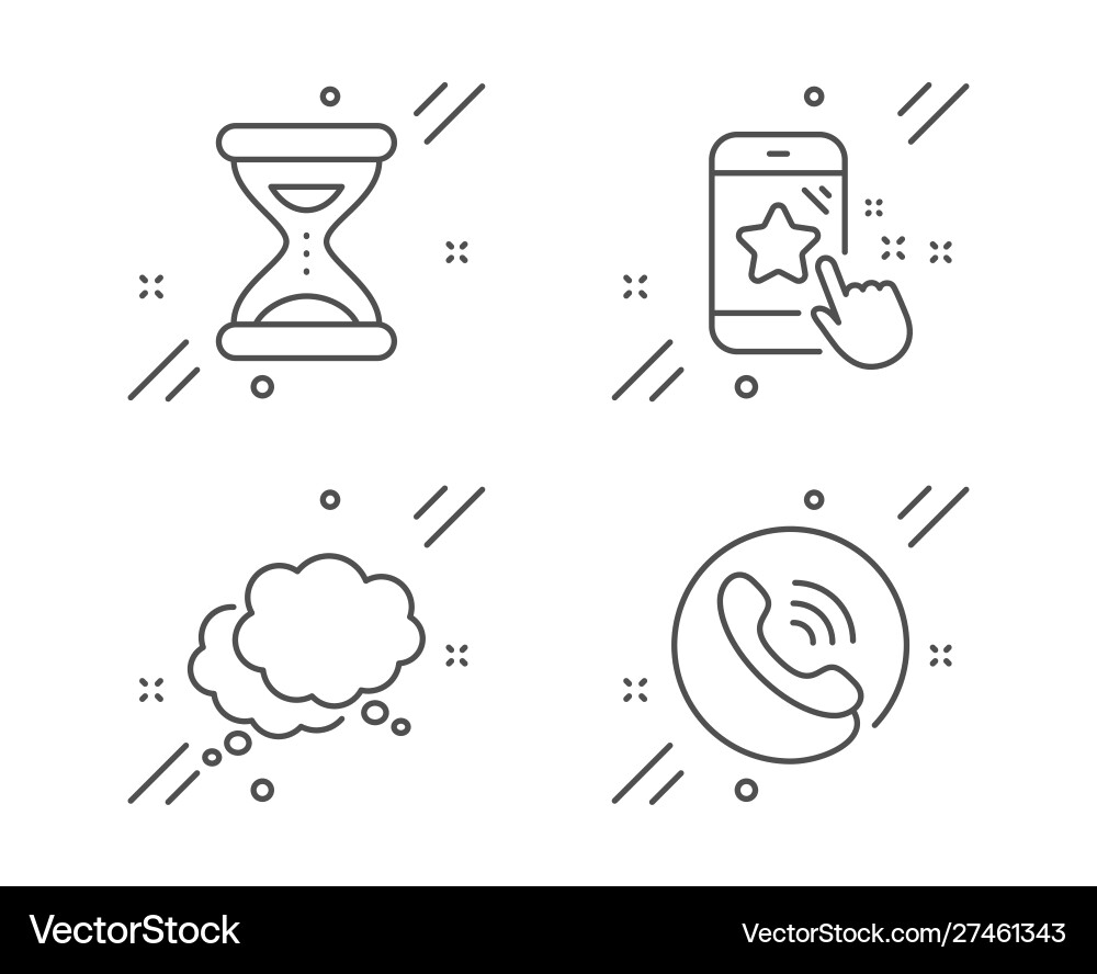 Star rating time and speech bubble icons set Star rating time and speech bubble icons set vector image