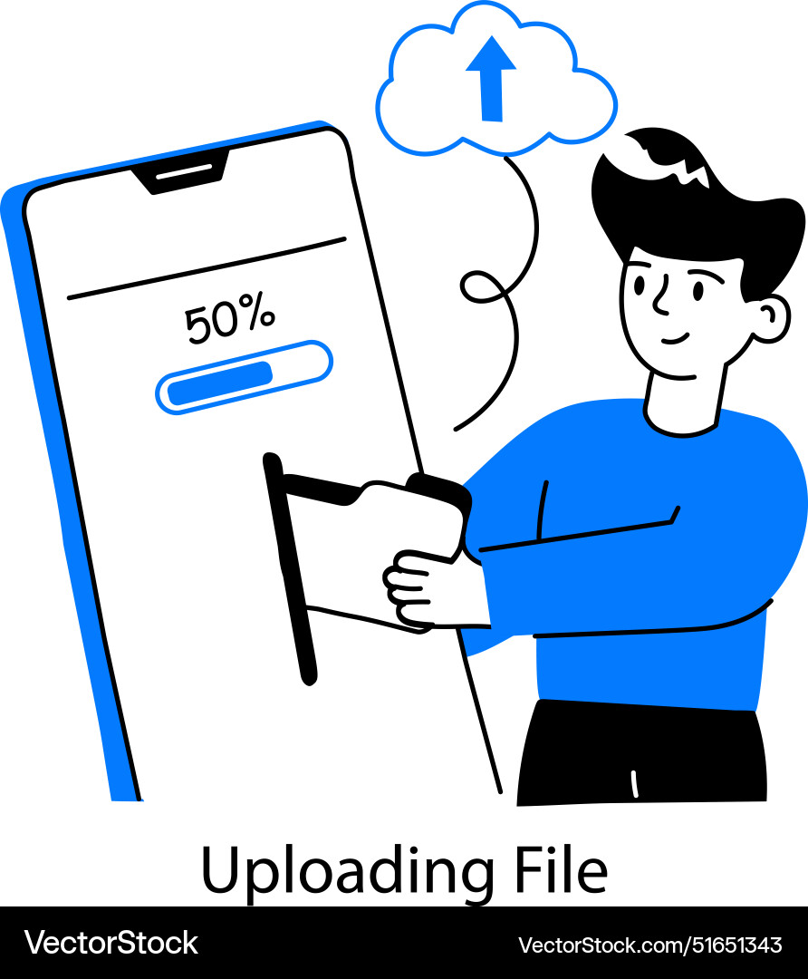 Uploading file Vector Image