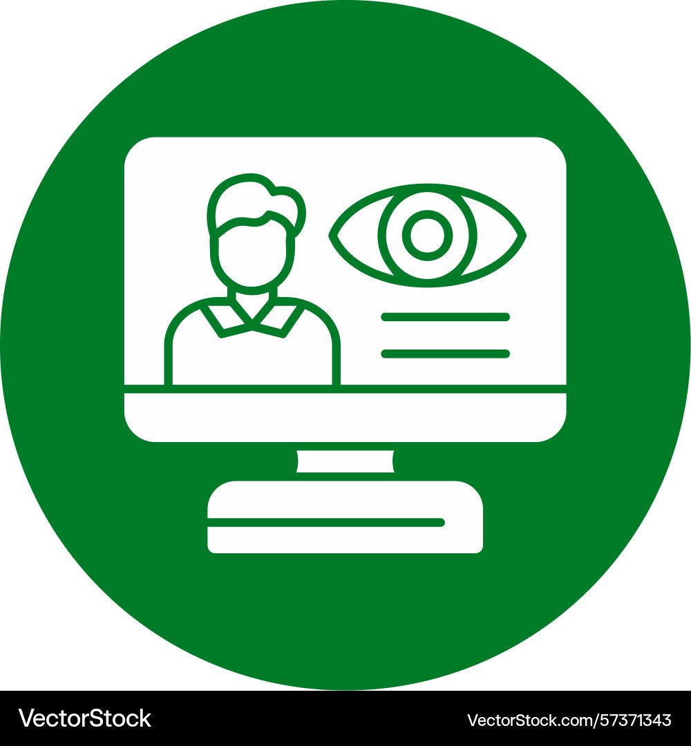 User interface ui glyph circle icon Vector Image