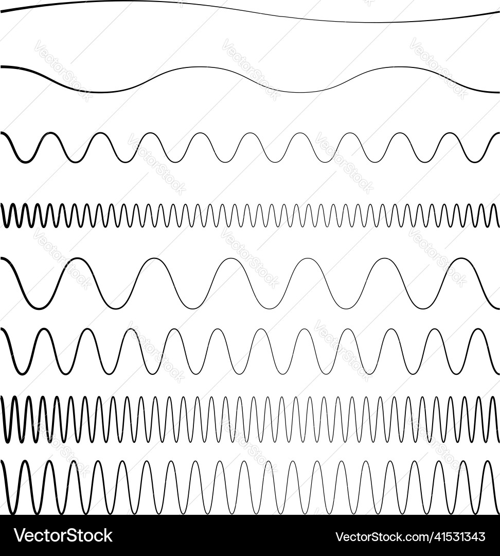 Wavy waving zigzag crisscross line stripe element Vector Image