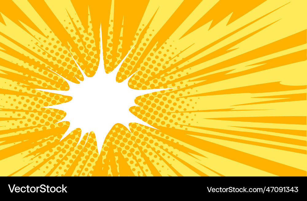 Yellow background with dynamic lines vector image