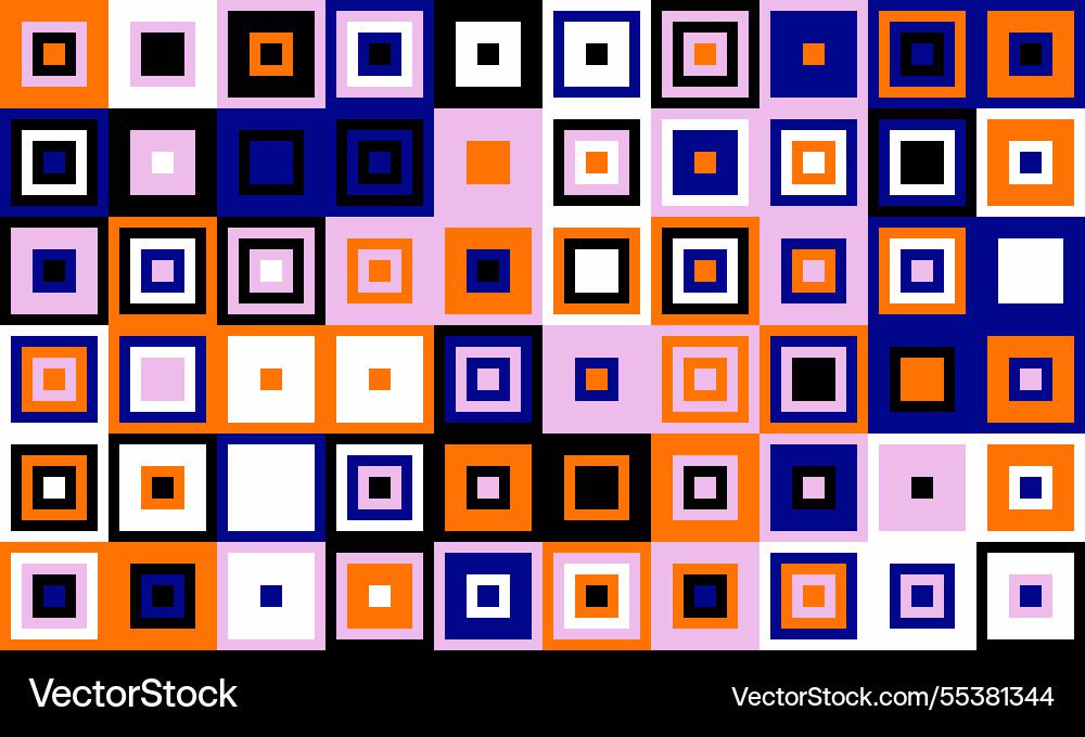 Abstract cube mosaic with structured colors vector image