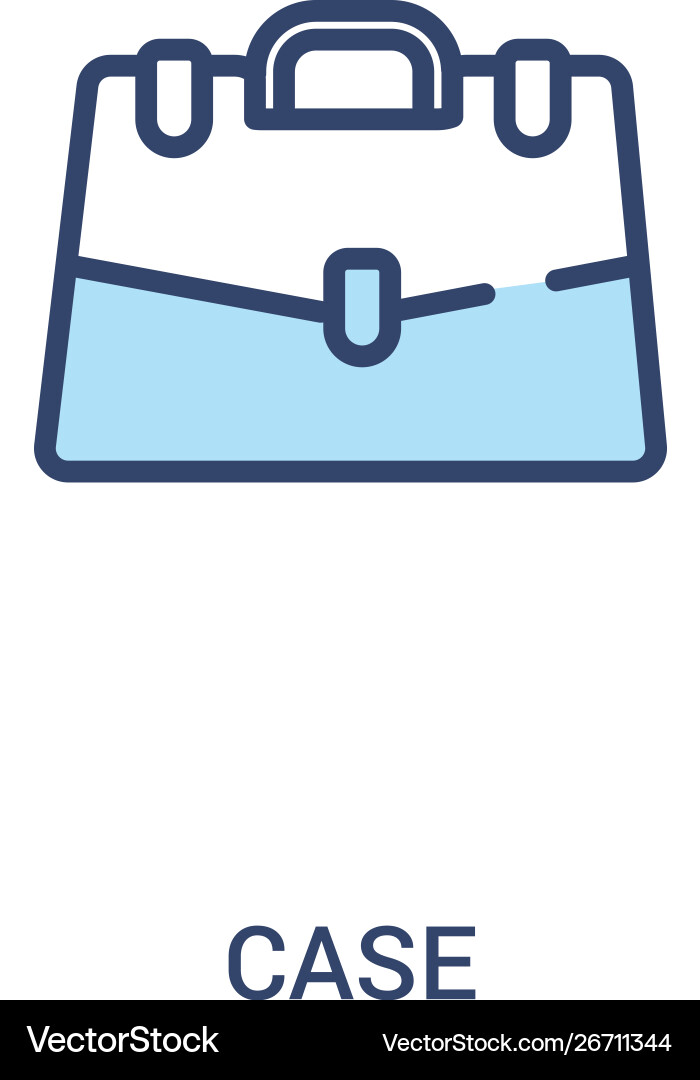 Case concept 2 colored icon simple line element vector image